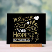 希望の動機を反映する アクリルサイン (ニュートラル)