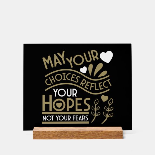 希望の動機を反映する アクリルサイン (正面)