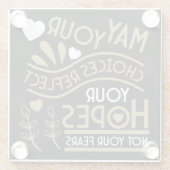 希望の動機を反映する ガラスコースター (裏面)