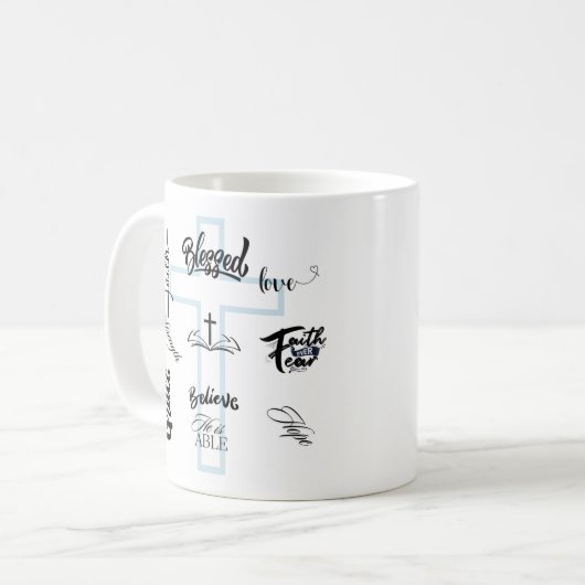 「希望の十字架:忠実な約束のマグカップ」 コーヒーマグカップ (正面左)