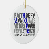 希望の単語のコラージュのハンティントンの病気 セラミックオーナメント (右)