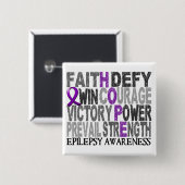 希望の単語のコラージュの癲癇 缶バッジ (正面&裏面)