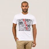 希望の単語のコラージュの皮膚癌 Tシャツ (正面フル)