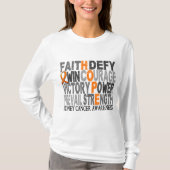 希望の単語のコラージュの腎臓の蟹座 Tシャツ (正面)