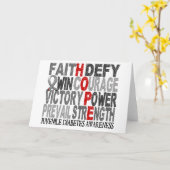 希望の単語のコラージュの若年性糖尿病 カード (黄色い花)