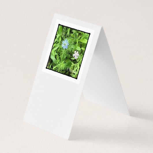 希望の垂直テント 名刺 (裏面)