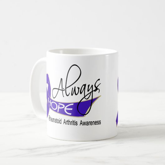 希望の常に慢性関節リウマチ コーヒーマグカップ (正面左)