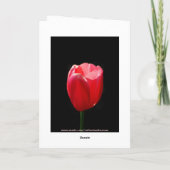 希望の強さの勇気のパーキンソンの赤いチューリップ カード (裏面)