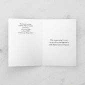 希望の強さの勇気のパーキンソンの赤いチューリップ カード (内部)