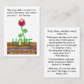 希望の感動的引用文 名刺 (正面/裏面)