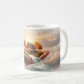 希望の手 ファンタジー風景ポスター コーヒーマグカップ (正面右)
