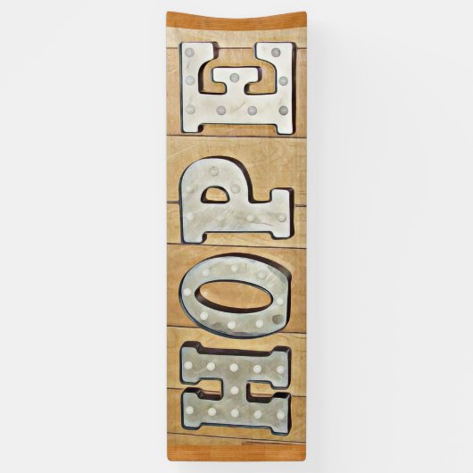 希望の抗議の旗かヤードの印 横断幕 (縦)