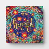 希望の抽象芸術おもしろいカラフルフローライーゼル フォトプラーク (正面)