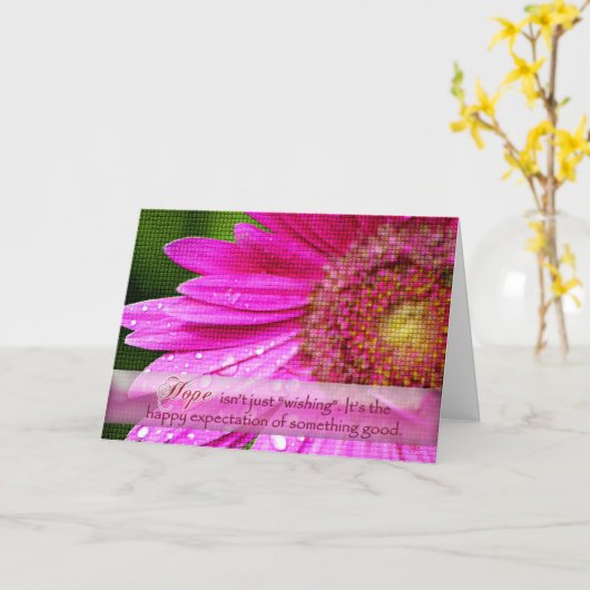 希望の挨拶状 カード (黄色い花)