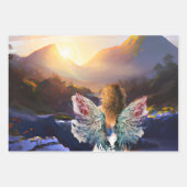 希望の日の出ラッピング紙フラットシートオブ3 ラッピングペーパーシート (正面3)