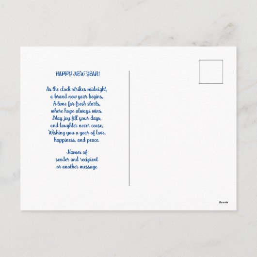 希望の月の反射の新しい始まり シーズンポストカード (裏面)