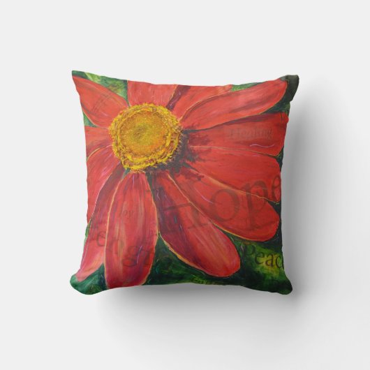 希望の枕の《植物》百日草 クッション (正面)