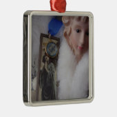 希望の正方形のオーナメントの天使 メタルオーナメント (右)