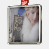 希望の正方形のオーナメントの天使 メタルオーナメント (左)