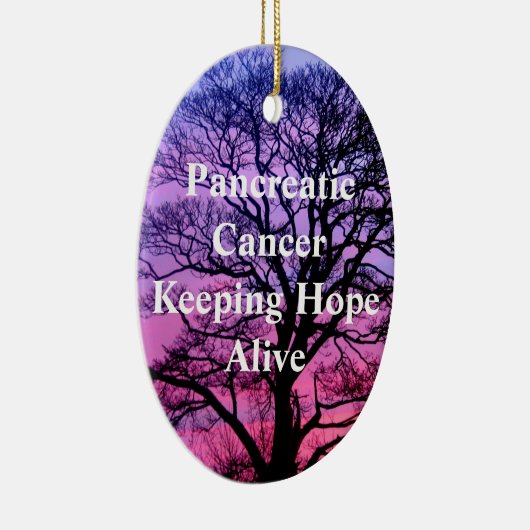 希望の生きたオーナメントを保っている膵臓癌 セラミックオーナメント (右)