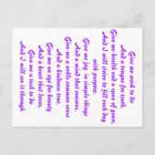 希望の祈りの言葉 ポストカード (正面)