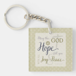 希望の神様が喜びと平和を満たす キーホルダー