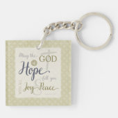 希望の神様が喜びと平和を満たす キーホルダー (裏面)