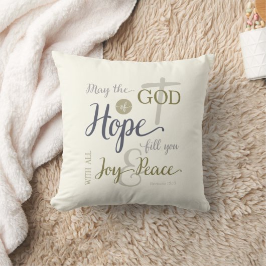 希望の神様が喜びと平和を満たす クッション (ブランケット)