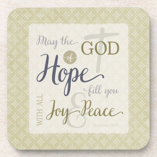 希望の神様が喜びと平和を満たす コースター (正面)