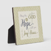 希望の神様が喜びと平和を満たす フォトプラーク (正面)