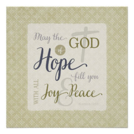 希望の神様が喜びと平和を満たす ポスター