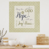 希望の神様が喜びと平和を満たす ポスター (キッチン)