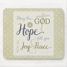 希望の神様が喜びと平和を満たす マウスパッド