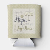 希望の神様が喜びと平和を満たす 缶クーラー (裏面)