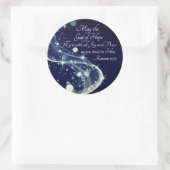 希望の神，ローマ人への手紙第15章13節，クリスマス ラウンドシール (バッグ)