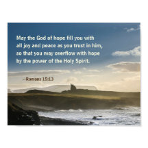 希望の神、ローマ人15:13聖句、アイルランドの海岸