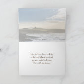 希望の神、ローマ書15:13聖書の一節、アイルランドの海岸 カード (内部)