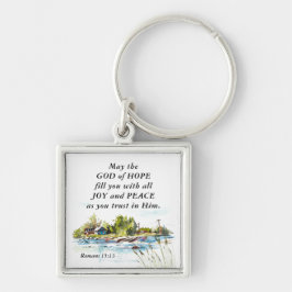 希望の神 ローマ書15:13 キリスト教聖書箇所 キーホルダー