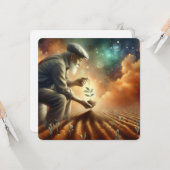 「希望の種」グリーティングカード カード (正面/裏面インサイチュ)