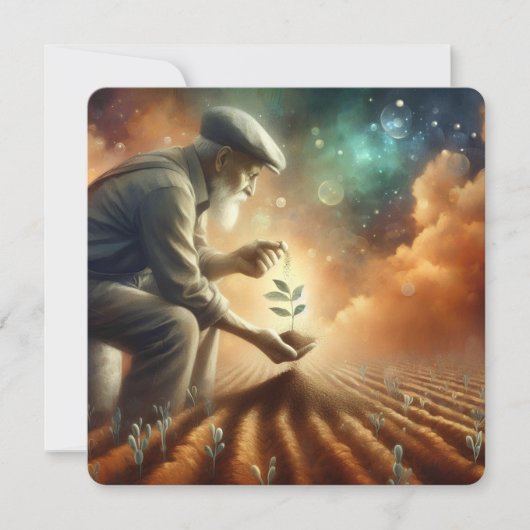 「希望の種」グリーティングカード カード (正面)