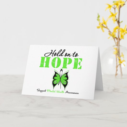 希望の精神衛生の認識度にしがみついて下さい カード (黄色い花)