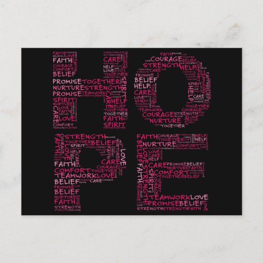 希望の精神(ピンク文字) ポストカード (正面)