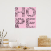 希望の精神(ブラック文字) ポスター (キッチン)