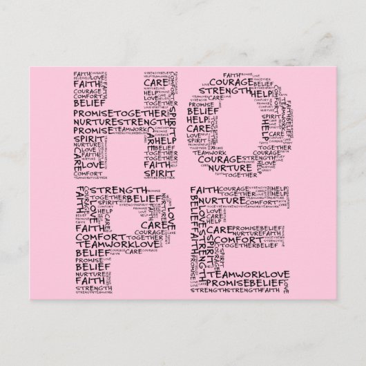 希望の精神(黒い文字) ポストカード (正面)