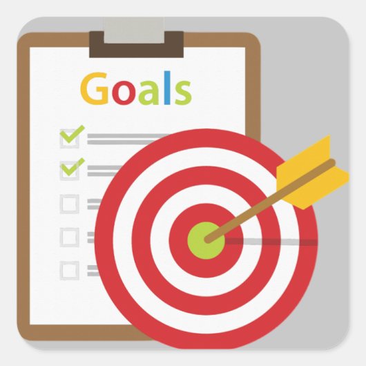 希望の結果ポスター スクエアシール (正面)