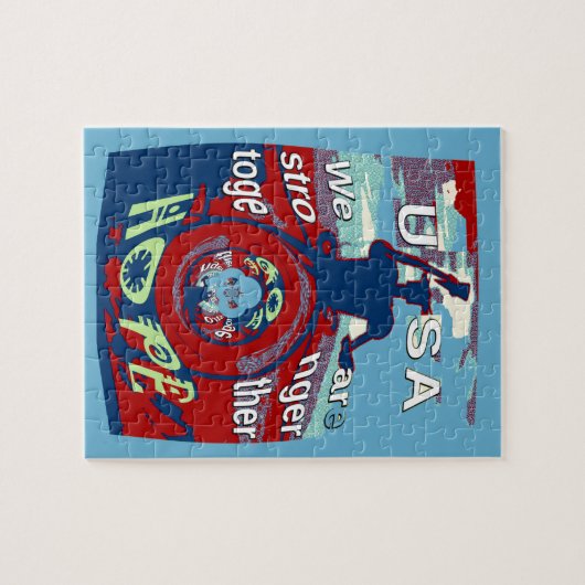 希望の統一された中で強く一緒に – USAアートプリント ジグソーパズル (横)