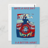 希望の統一された中で強く一緒に – USAアートプリント ポストカード (正面/裏面)