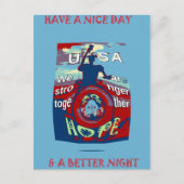 希望の統一された中で強く一緒に – USAアートプリント ポストカード (正面)