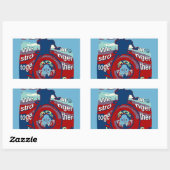 希望の統一された中で強く一緒に – USAアートプリント 長方形シール (シート)