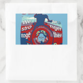 希望の統一された中で強く一緒に – USAアートプリント 長方形シール (バッグ)